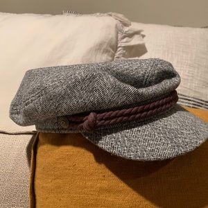 Brixton Fiddler Fisherman Hat in grey / tweed